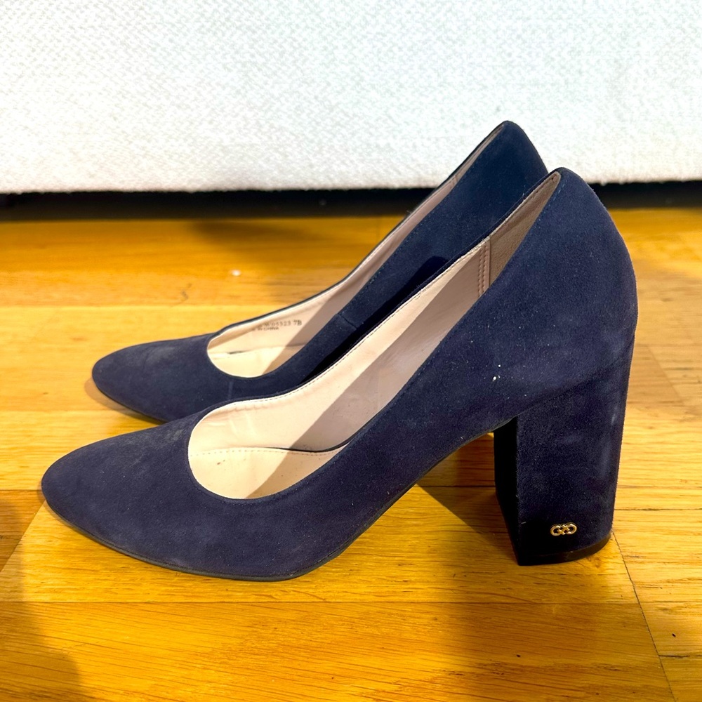Cole Haan Grand OS Blue Suede Pump